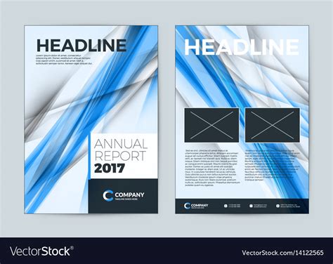 Annual Report Cover Design Template Flyer Vector Image