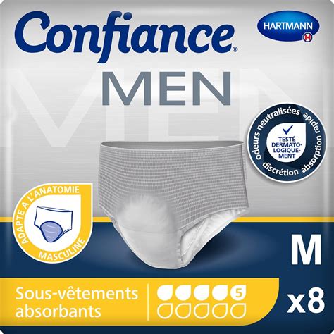 Confiance Men Slips Absorbants Pour Hommes Niveau D Absorption