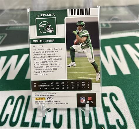 Panini Contenders Michael Carter Rookie Ticket Swatch Variationl