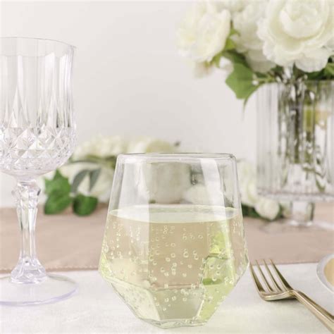 Plastic Stemless Wine Glasses Whiskey Cups Tableclothsfactory