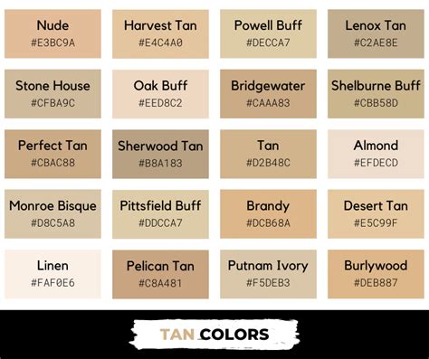 Tan Color Meaning Shades And Color Codes