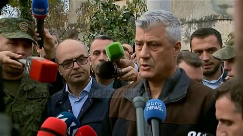 Presidenti i Kosovës Hashim Thaçi momenti kur ra tërmeti në Thumanë