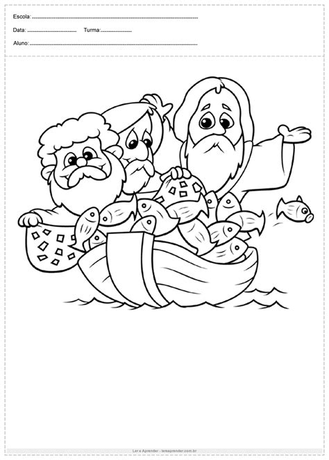 Desenhos bíblicos para colorir jesus no barco Ler e Aprender