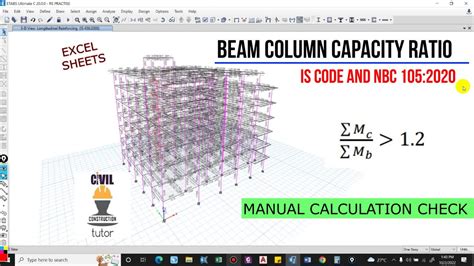 Beam Column Capacitybcc Ratio Manual Calculation Structural Report