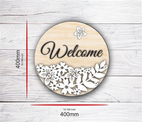 Round Door Hanger Sign Svg Welcome Svg Bundle Front Sign Etsy