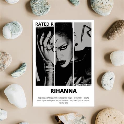 Rihanna Poster Rated R Album Cover Album Poster Music - Etsy