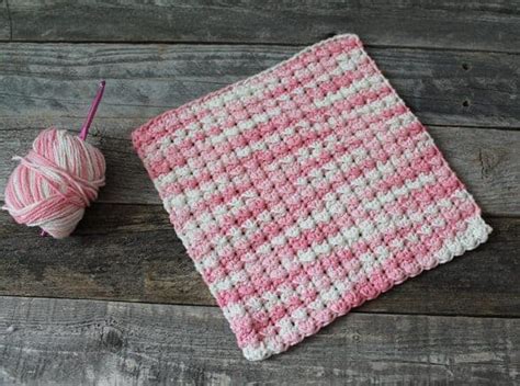 Easy Even Moss Stitch Dishcloth Free Crochet Pattern No Holes A