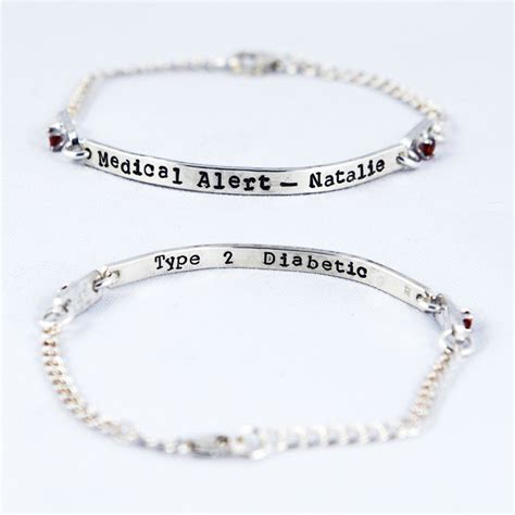 Medical Alert Bracelet And Id Bracelet Sterling Silver Custom