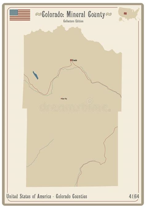 Mapa Do Condado Mineral No Colorado Ilustra O Do Vetor Ilustra O De