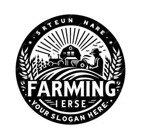 Premium Vector | Farm logo silhouette vector