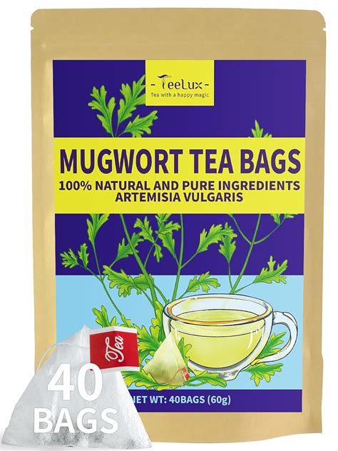 Amazon Teelux Mugwort Tea Bags Natural Mugwort Leaves Caffeine