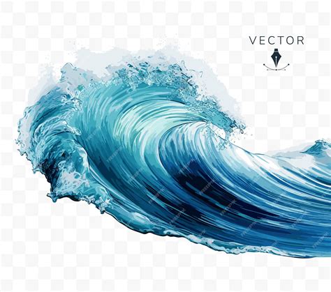 Premium Vector | Sea wave isolated vector water wave