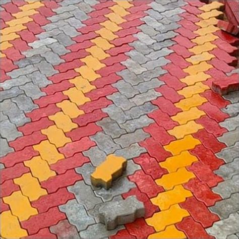 Zig Zag Paver Block Application Flooring By K2m Concrete Product