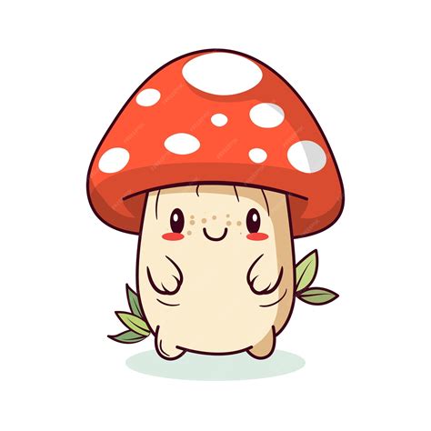 Premium Vector Cute Cartoon Mushroom Illustration For Kids Vector