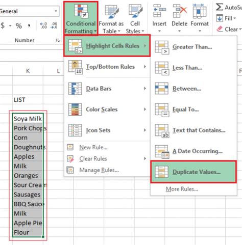 Excel Find Duplicate Data Using Conditional Formatting