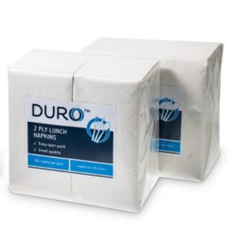 Lunch Napkin 2 Ply White GT Duro Byars Packaging