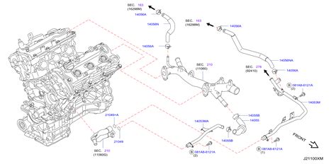 Nissan Pathfinder Engine Coolant Hose Jp A Sullivan Brothers