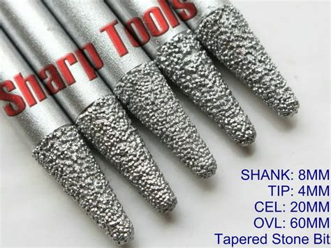 X X Mm Taper Ball Nose Endmills Cnc Stone Carving Tool Brazed Diamond