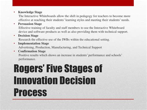 Ppt Rogers Five Stages Of Innovation Decision Process Powerpoint