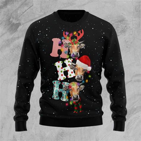 Cow Herd That Christmas Wool Sweater Robinplacefabrics