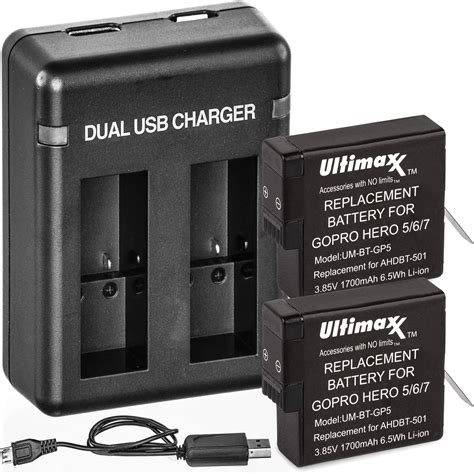 Amazon Ultimaxx Dual USB Battery Charger With 2X Extended Life