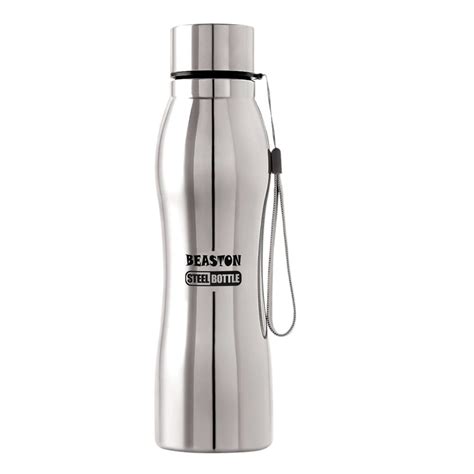 Standard Silver Stainless Steel Water Bottle Ml L Screw Cap At