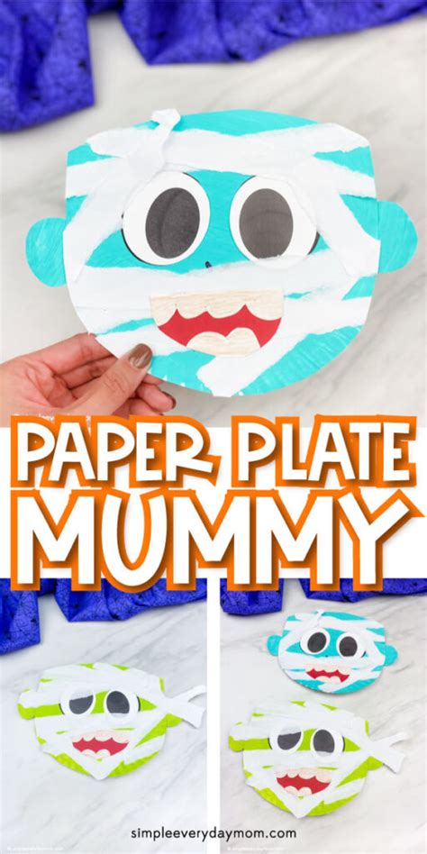 Paper Plate Mummy Craft [Free Template]