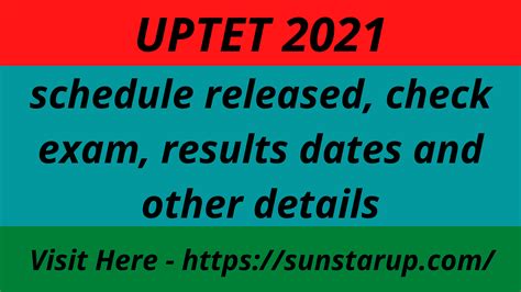 Uptet Schedule Released Check Exam Results Dates And Other