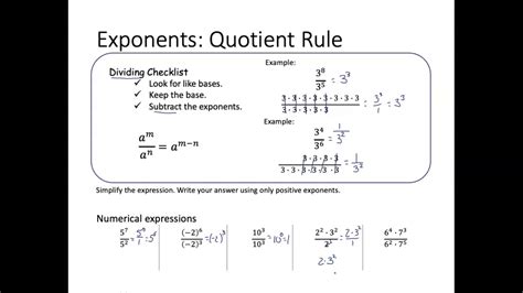 Exponent Quotient Rule Calculator