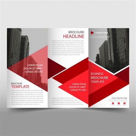 Download Red And White Trifold Business Brochure Template For Free