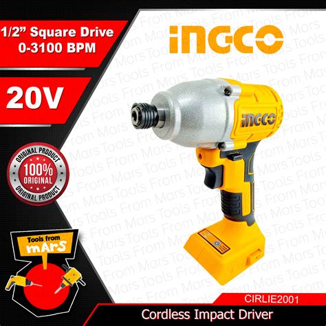 Sale Ingco Lithium Ion Cordless Impact Driver V E Series