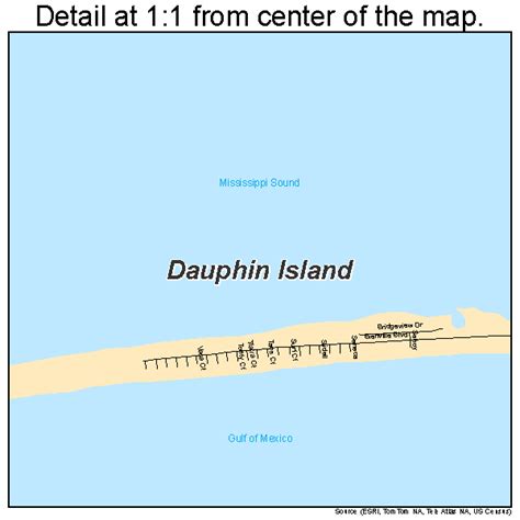 Dauphin Island Alabama Street Map 0119744