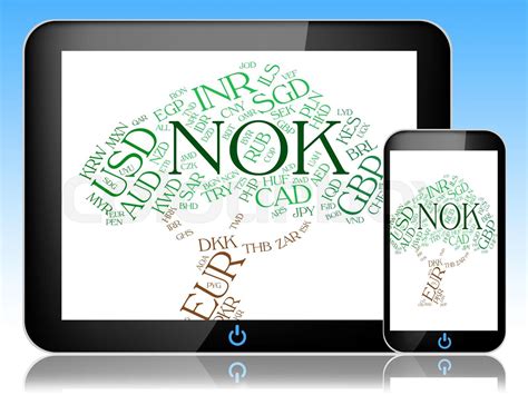 Nok Currency Shows Foreign Exchange And Coin | Stock image | Colourbox