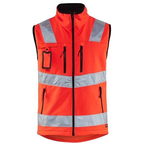 Gilet Sans Manches Haute Visibilit Blaklader Softshell Rouge Fluo M