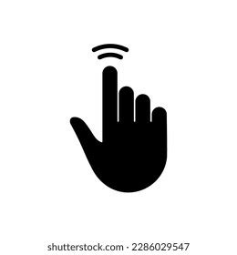 Double Tap Gesture Hand Cursor Computer Stock Vector (Royalty Free ...