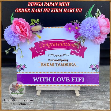 Jual Papan Bunga Mini Hadiah Wisuda Kado Ulangtahun Gift Wisuda