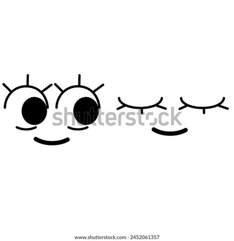 Cartoon Eyes Blinking Human Eyes Vector Stock Vector (Royalty Free ...