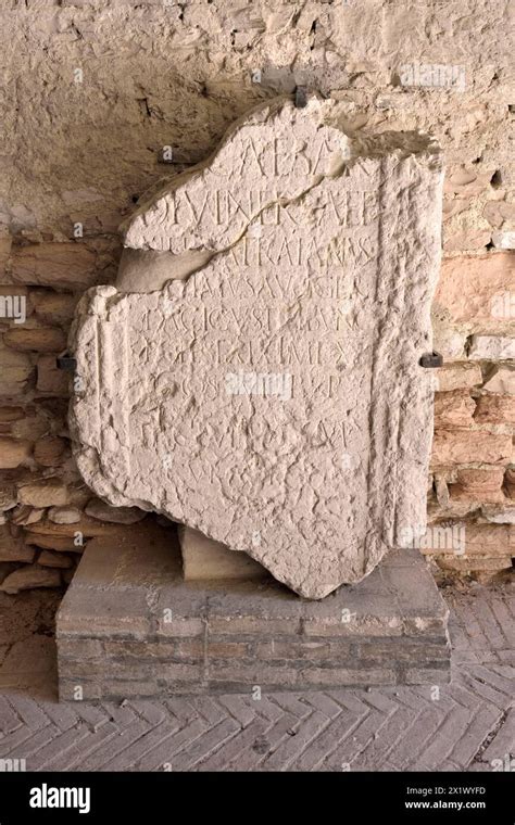 Lapide Di Epoca Romana Androne Del Palazzo Ducale Corte Alta