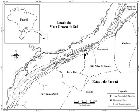 Mapa da localização do município de Porto Rico Estado do Paraná