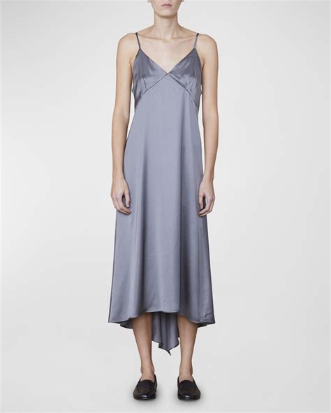 Paskal Midi Slip Dress With Detachable Bow Neiman Marcus