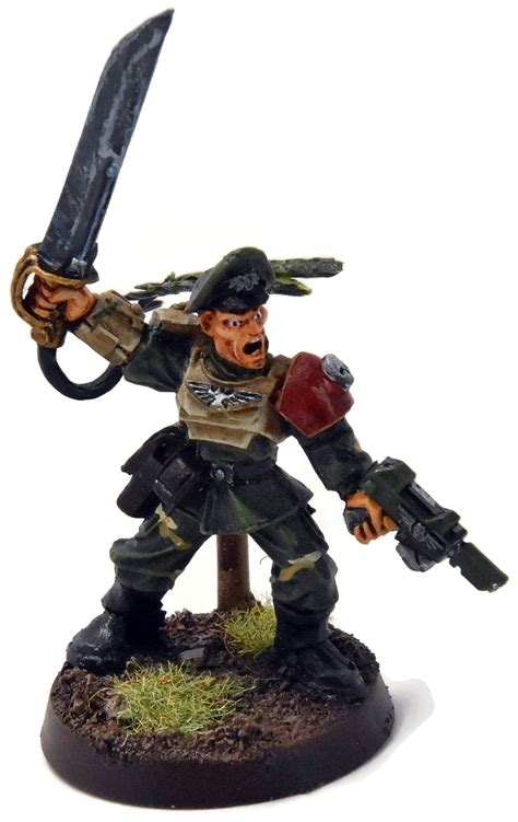 Games Workshop Astra Militarum Cadian Officer Sergeant 2 Metal Pro