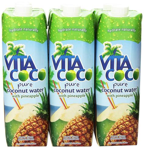 Vita Coco Coconut Water Pineapple Naturally Hydrating Electrolyte Drink Smart