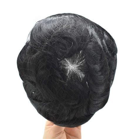 Buy Toupee For Men Durable Fine Mono Man Wigs Hair Replacement System 100 Human Hair Units