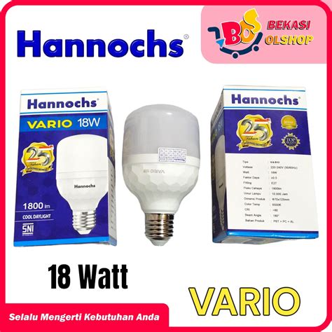 LAMPU LED HANNOCHS VARIO 18 WATT PUTIH BOHLAM LAMPU LED 18W Lazada