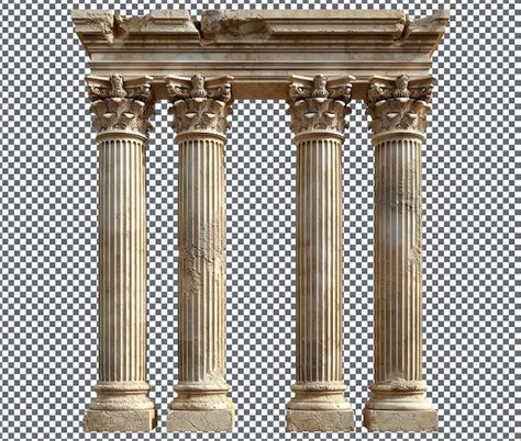 Premium PSD | Beautiful ancient roman columns isolated on transparent ...