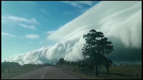 V Deo Mostra Nuvens Carregadas Na Fronteira Do Uruguai E Do Brasil