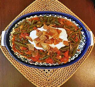 Middle Eastern Green Beans With Tomatoes Onions Persnickety Panhandler