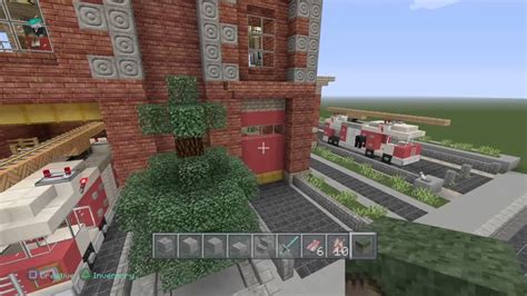 Minecraft Fire Station With Fire Engins Youtube