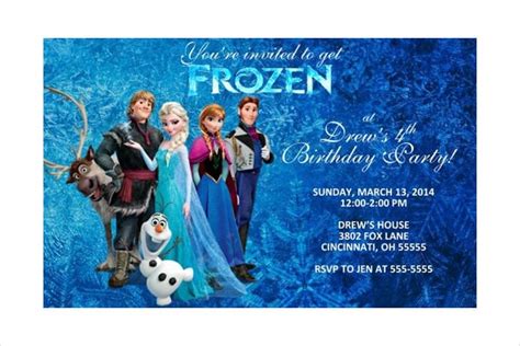 14 Frozen Invitation Templates Word Psd Ai Free And Premium Templates