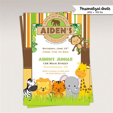 An Animal Themed Birthday Party With Jungle Animals